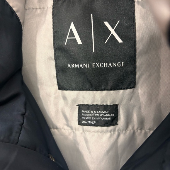 Armani‎ Exchange Jacket Zip Up Hooded Navy Size XS - Picture 5 of 9